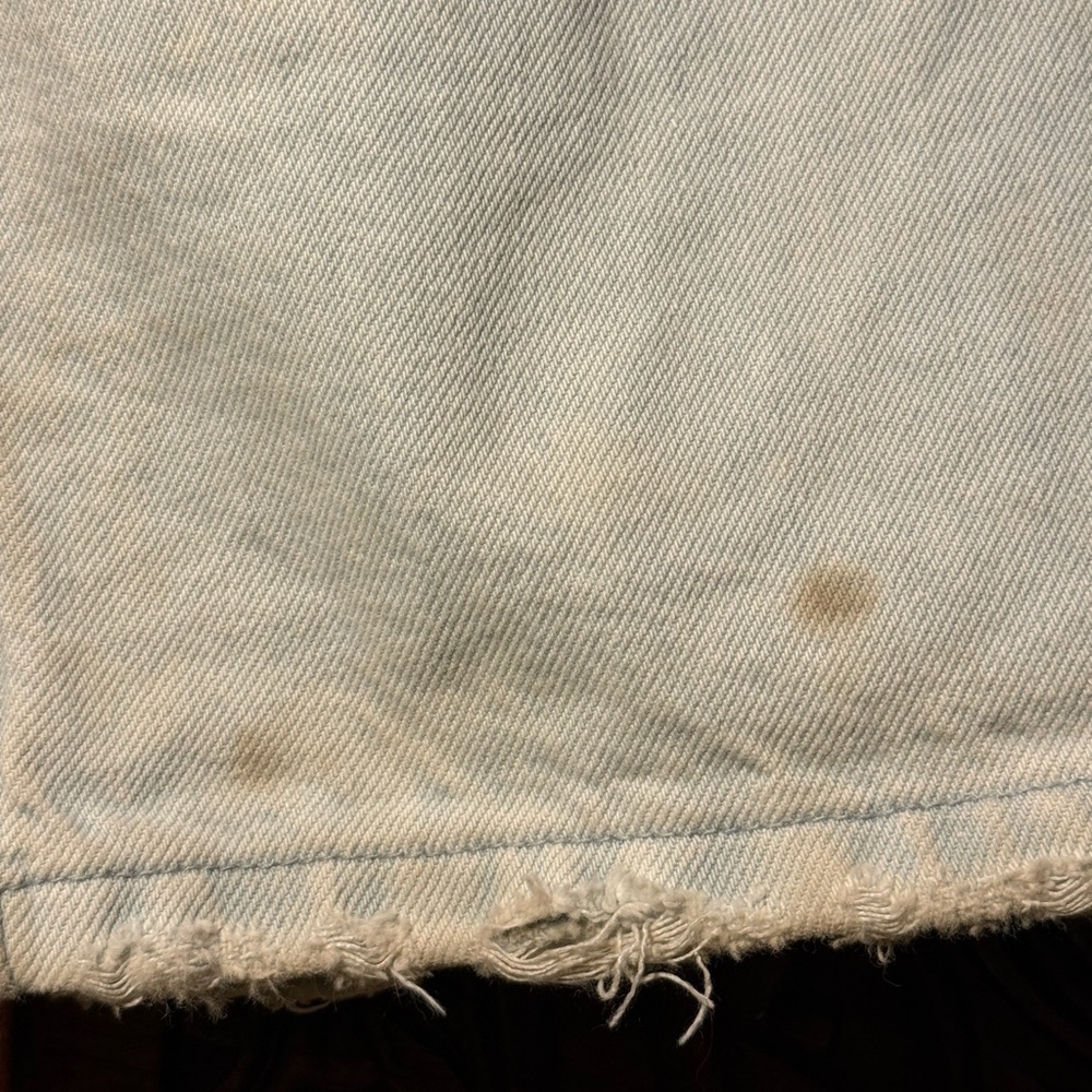 Good American Good '90s Loose Rip Jeans Size 14 Shredded Distressed Light Wash - Picture 5 of 12